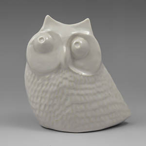 Soholm Ceramics white owl figurine by Haico Nitsche